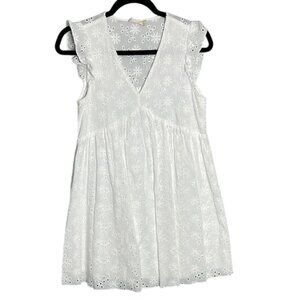 Altar'd State Ivory Floral Eyelet Dress